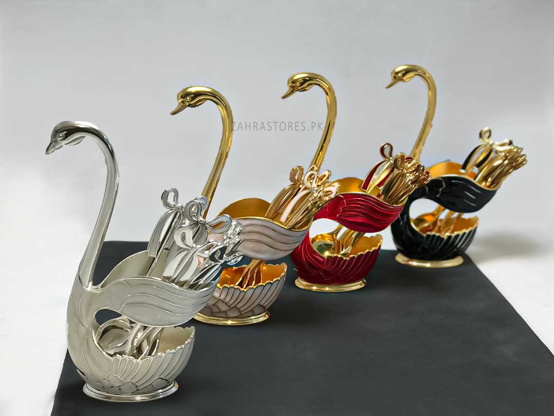 Luxury Swan Tea Spoons Set
